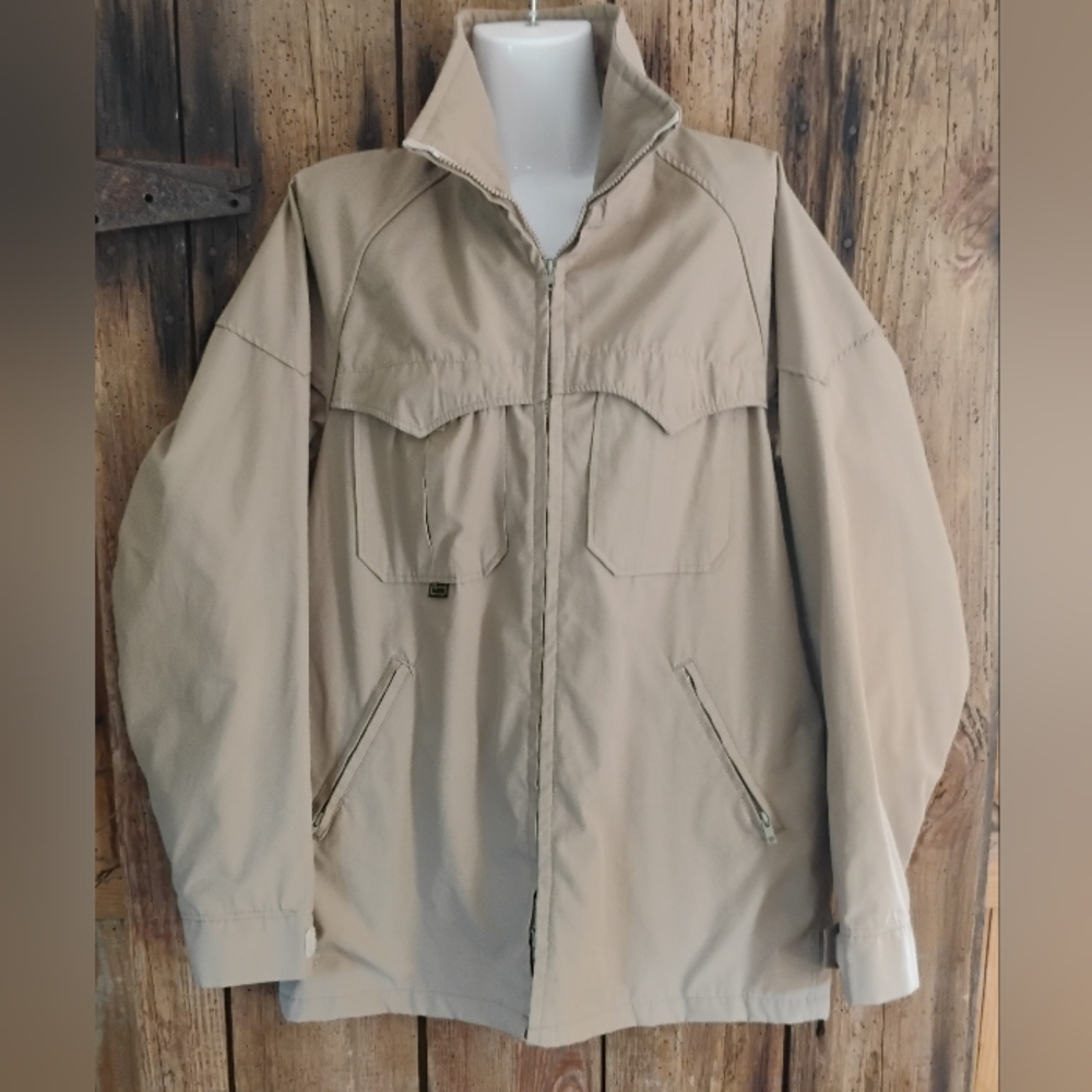 80's Woolrich Men's Jacket Parka Sz M Full Zip Up Dark Tan